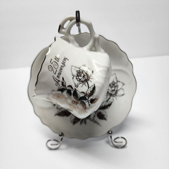 Royal Crown Other - Vintage 1983 Royal Crown by Arnart Imports 25th Anniversray Tea Cup and Saucer